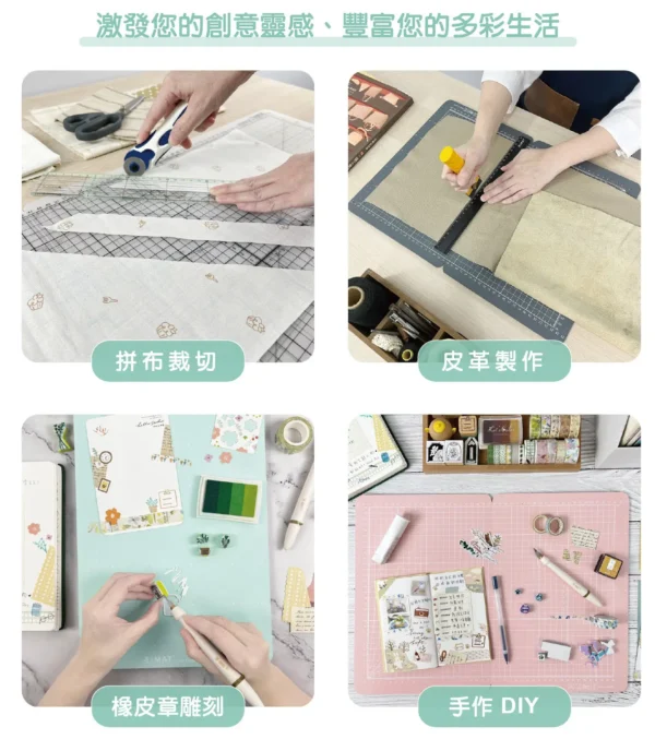 【iMAT × 吳軒】折疊翻轉切割墊 + 止滑鋁尺實用套組：圖片 4